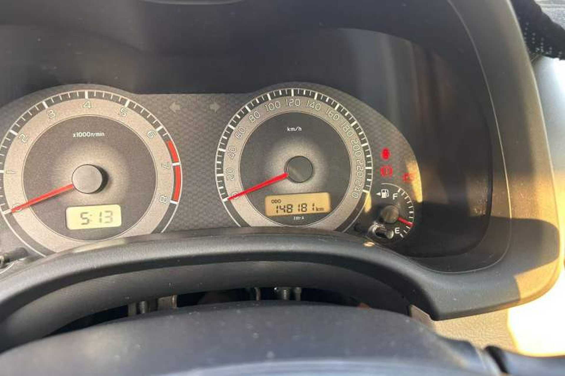 Used Toyota Corolla 2011 1.6L Manual GL Odometer Close Up