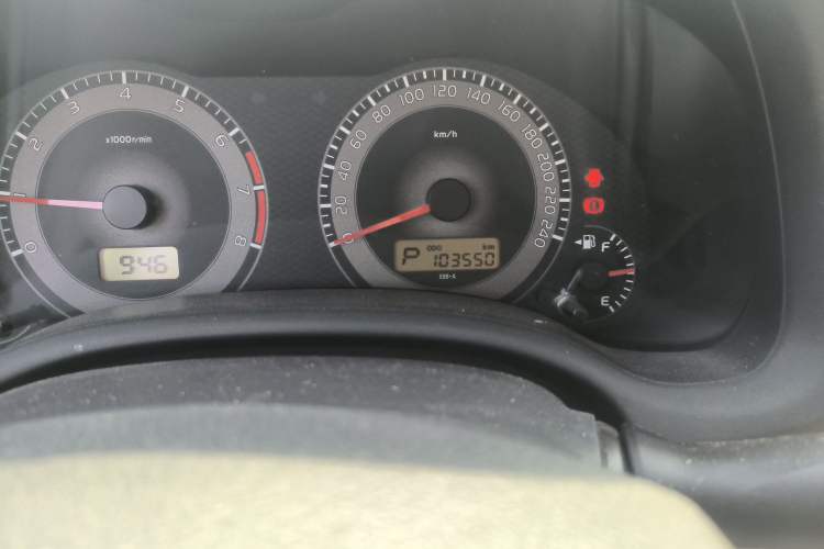 Used Toyota Corolla 2012 Luxurious Edition 1.6L Automatic GL Odometer Close Up