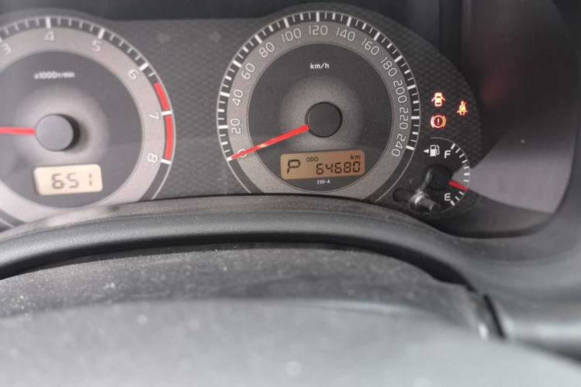 Used Toyota Corolla 2013 Special Edition 1.6L Automatic Cool GL Model Odometer Close Up
