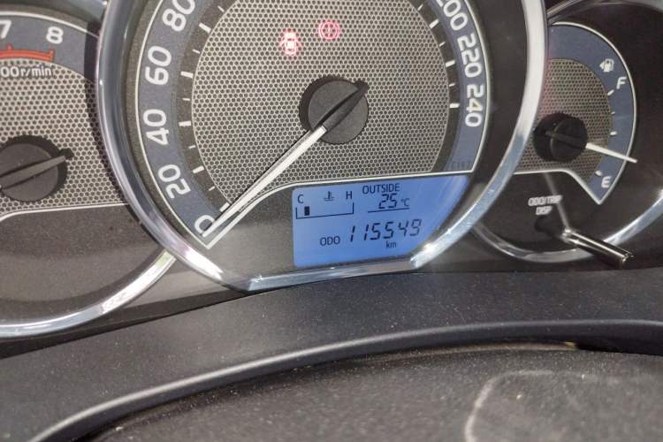 Used Toyota Corolla 2014 1.6L Manual GL Odometer Close Up