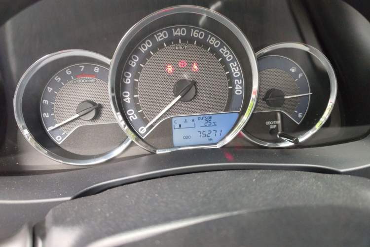 Used Toyota Corolla 2014 1.6L Manual GL Odometer Close Up
