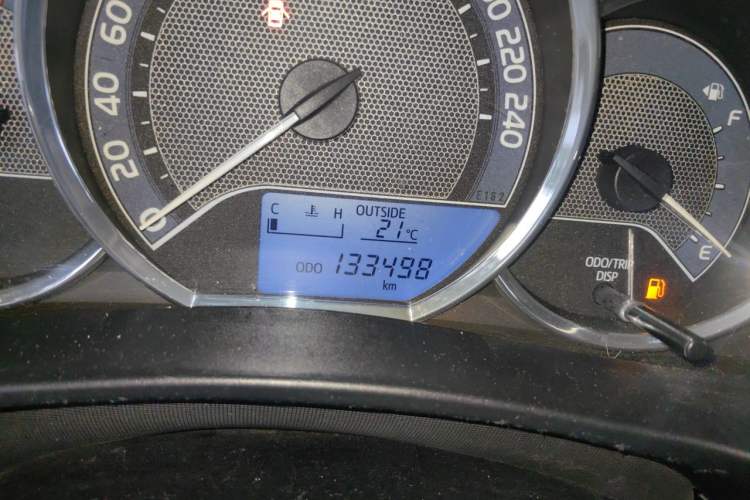 Used Toyota Corolla 2014 1.6L Manual GL Odometer Close Up