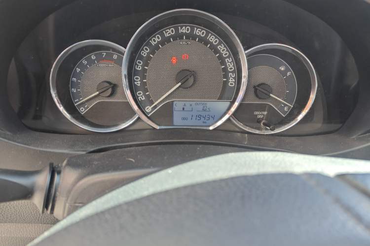 Used Toyota Corolla 2014 1.6L Manual GL Odometer Close Up