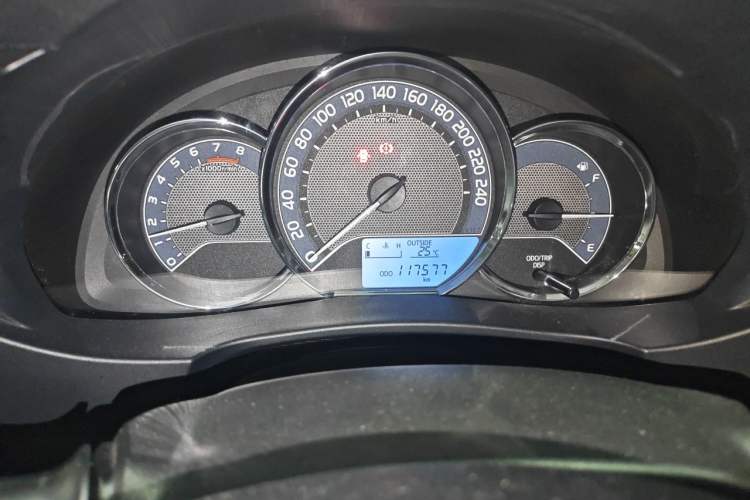 Used Toyota Corolla 2014 1.6L Manual GL Odometer Close Up