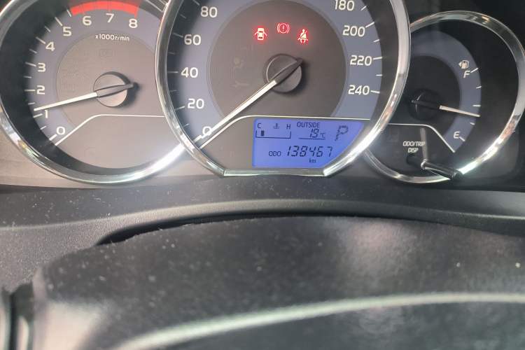 Used Toyota Corolla 2017 Revised Version 1.2T S-CVT GL Odometer Close Up