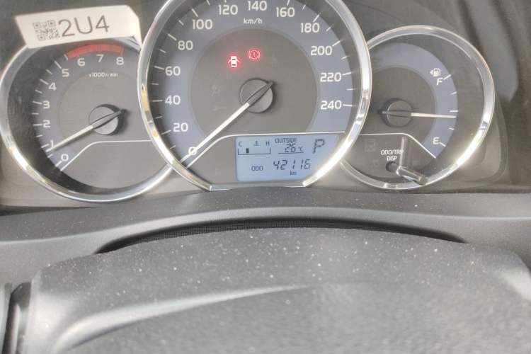 Used Toyota Corolla 2017 1.2T CVT GL Odometer Close Up