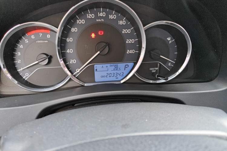Used Toyota Corolla 2017 Revised Version 1.2T S-CVT GL Odometer Close Up