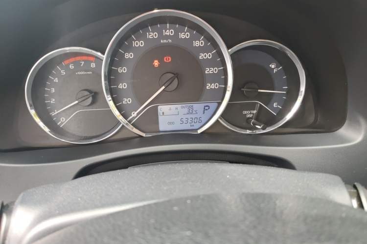Used Toyota Corolla 2017 Revised Version 1.2T S-CVT GL Odometer Close Up