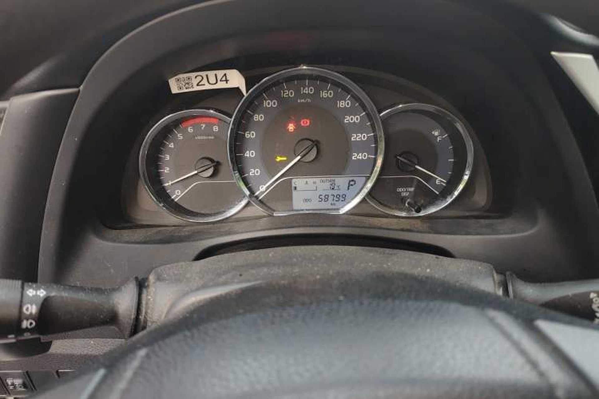 Used Toyota Corolla 2017 1.2T CVT GL Odometer Close Up