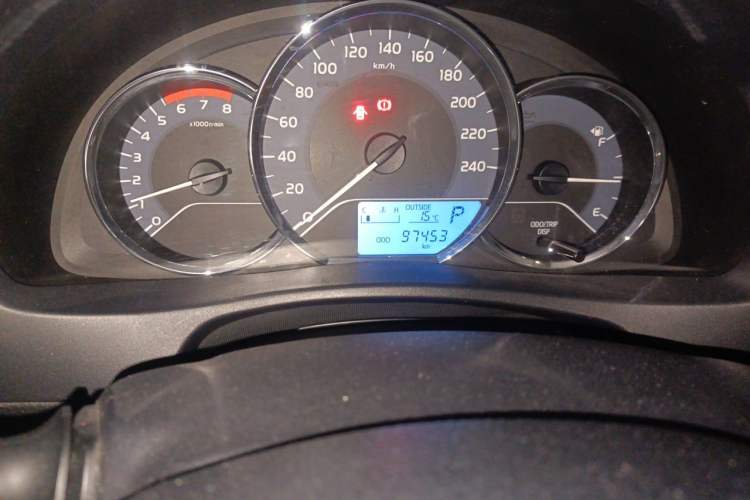 Used Toyota Corolla 2017 1.2T CVT GL Odometer Close Up