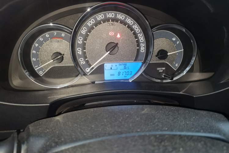 Used Toyota Corolla 2017 1.6L Manual GL Odometer Close Up