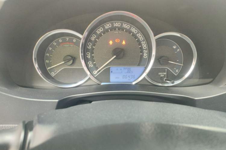 Used Toyota Corolla 2017 1.2T Manual GL Odometer Close Up
