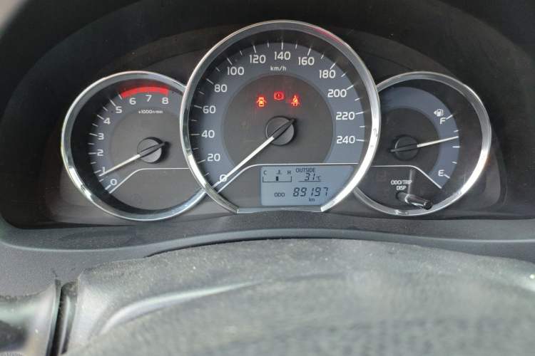 Used Toyota Corolla 2017 Revised Version 1.2T Manual GL Odometer Close Up