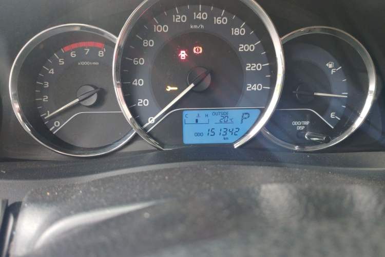 Used Toyota Corolla 2017 Revised Version 1.2T S-CVT GL Odometer Close Up