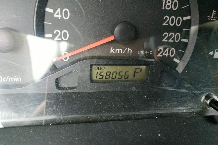 Used Toyota Corolla EX 2010 1.6L Automatic Classic Edition Odometer Close Up