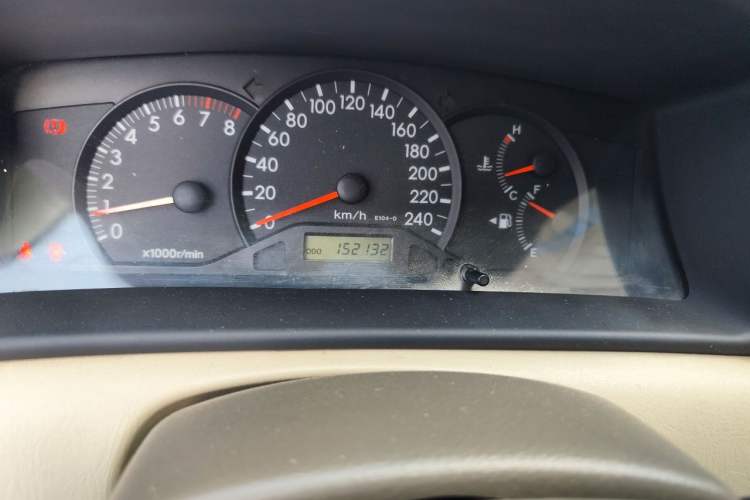 Used Toyota Corolla EX 2010 1.6L Manual Luxury Edition Odometer Close Up