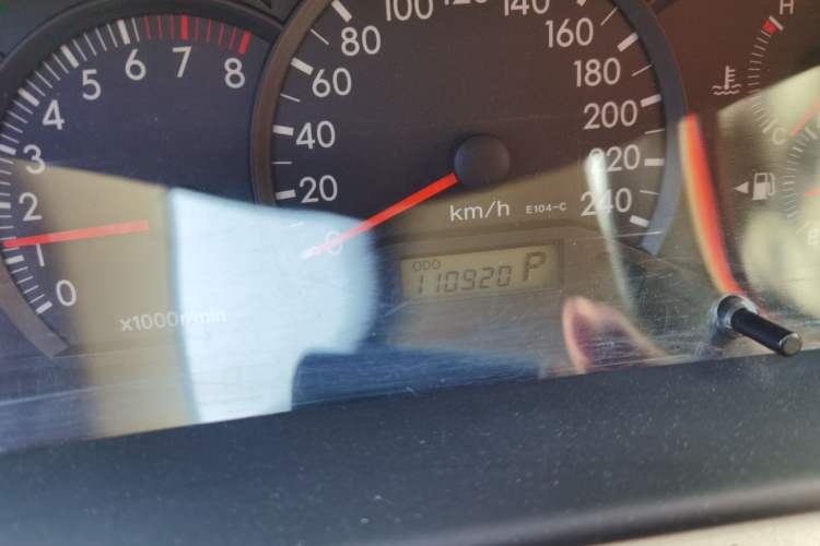 Used Toyota Corolla EX 2011 1.6L Automatic Classic Edition Odometer Close Up