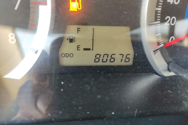 Used Toyota Corolla EX 2013 1.6L Manual Value Edition Odometer Close Up