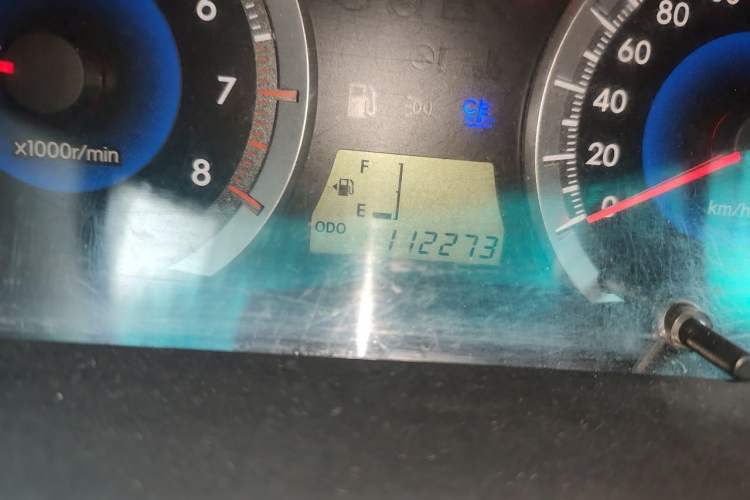 Used Toyota Corolla EX 2013 1.6L Manual Value Edition Odometer Close Up