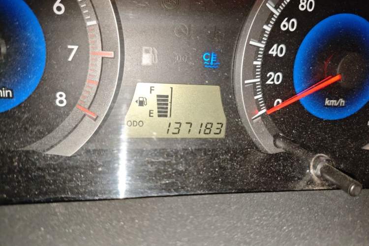 Used Toyota Corolla EX 2013 1.6L Manual Excellence Edition Odometer Close Up