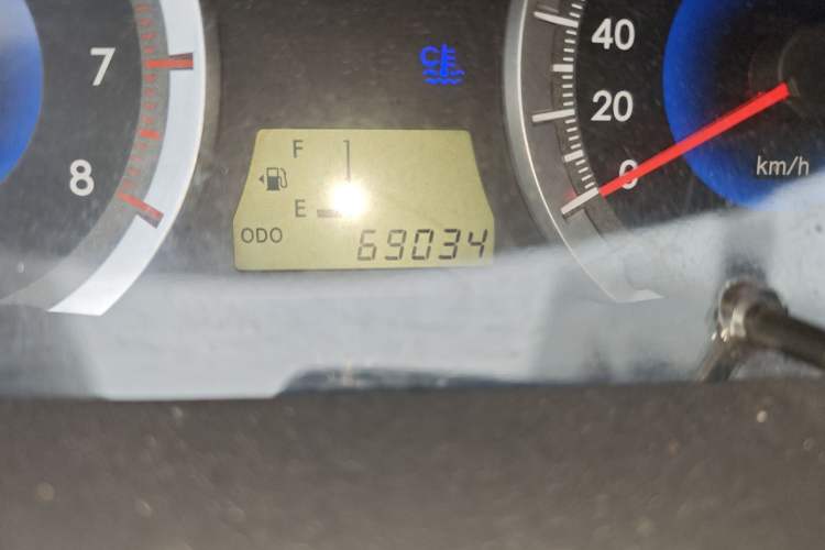 Used Toyota Corolla EX 2013 1.6L Manual Value Edition Odometer Close Up