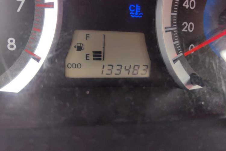 Used Toyota Corolla EX 2013 1.6L Manual Luxury Edition Odometer Close Up