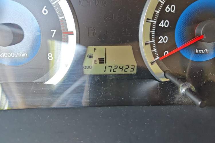 Used Toyota Corolla EX 2013 1.6L Manual Excellence Edition Odometer Close Up