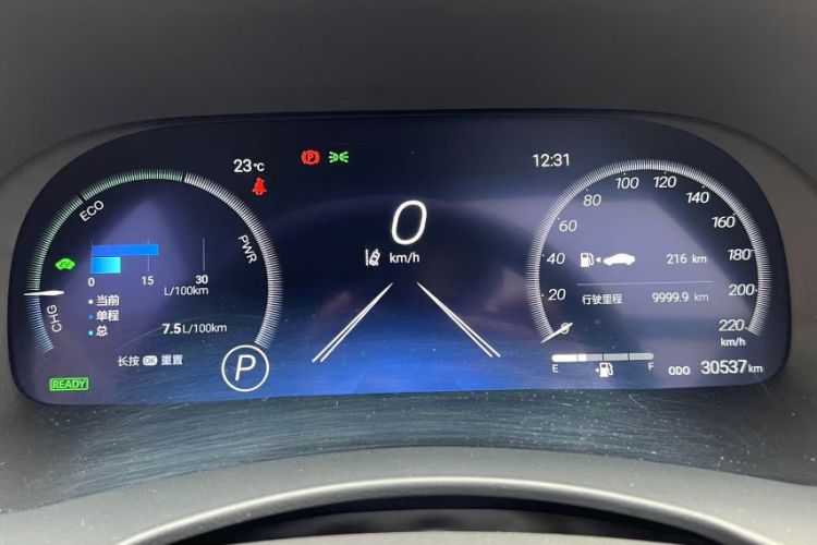 Used Toyota Crown Kluger 2021 2.5L HEV Four-Wheel Drive Premium Edition Odometer Close Up