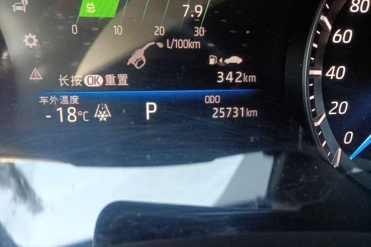 Used Toyota Crown Kluger 2021 2.5L HEV Four-Wheel Drive Elite Edition Odometer Close Up