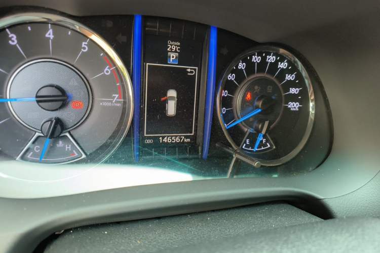 Used Toyota Fortuner  Odometer Close Up
