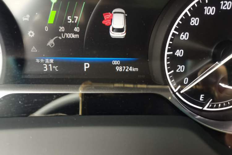 Used Toyota Harrier 2022 2.0L CVT Two-Wheel Drive Luxury Edition Odometer Close Up