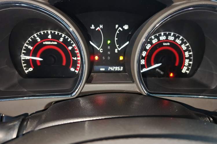 Used Toyota Highlander 2009 2.7L Two-Wheel Drive 5-Seater Sport Edition Odometer Close Up