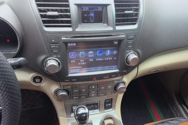Used Toyota Highlander 2012 2.7L Two-Wheel Drive 7-Seater Luxury Navigation Edition Audio And AC Panel