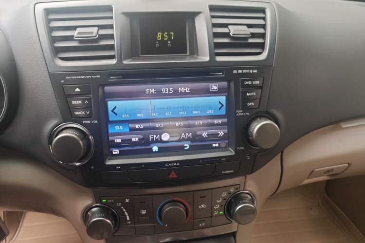 Used Toyota Highlander 2012 2.7L 2WD 5-Seater Elite Edition Audio And AC Panel