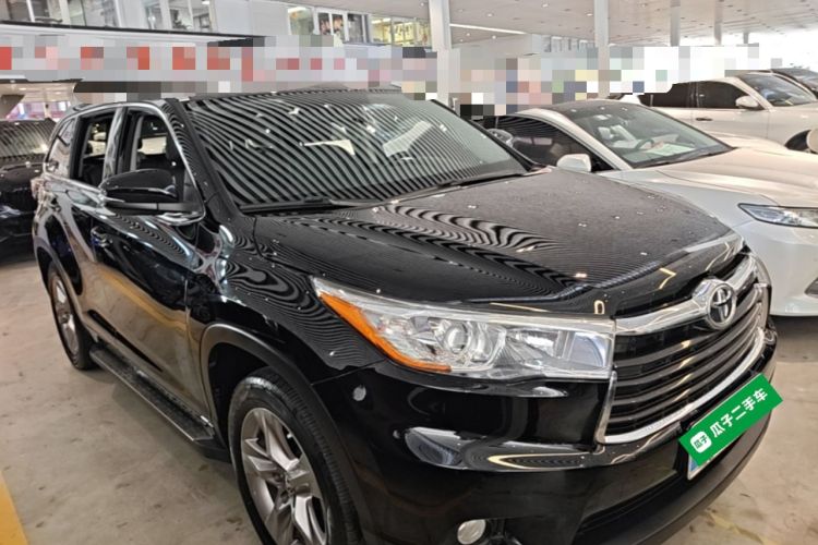 Used Toyota Highlander 2015 2.0T Four-Wheel Drive Luxury Edition 7-Seater Front Right 45 Deg