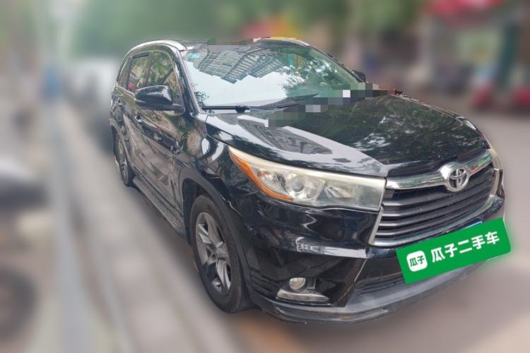 Used Toyota Highlander 2015 2.0T Four-Wheel Drive Luxury Edition 7-Seater Front Right 45 Deg