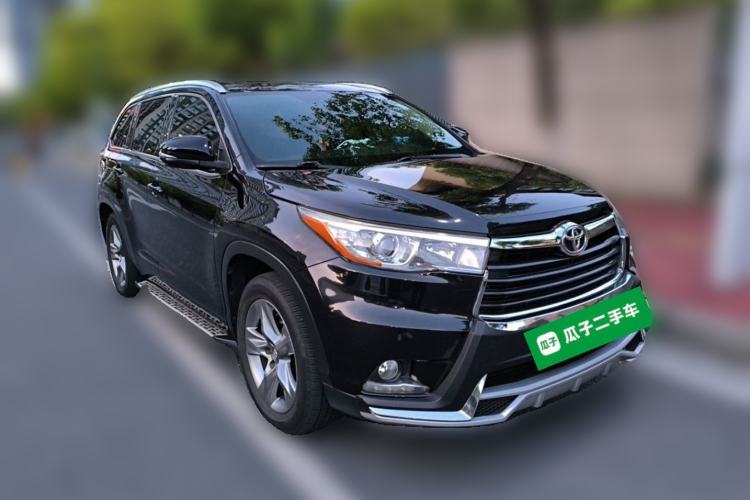 Used Toyota Highlander 2015 2.0T Four-Wheel Drive Luxury Edition 7-Seater Front Right 45 Deg