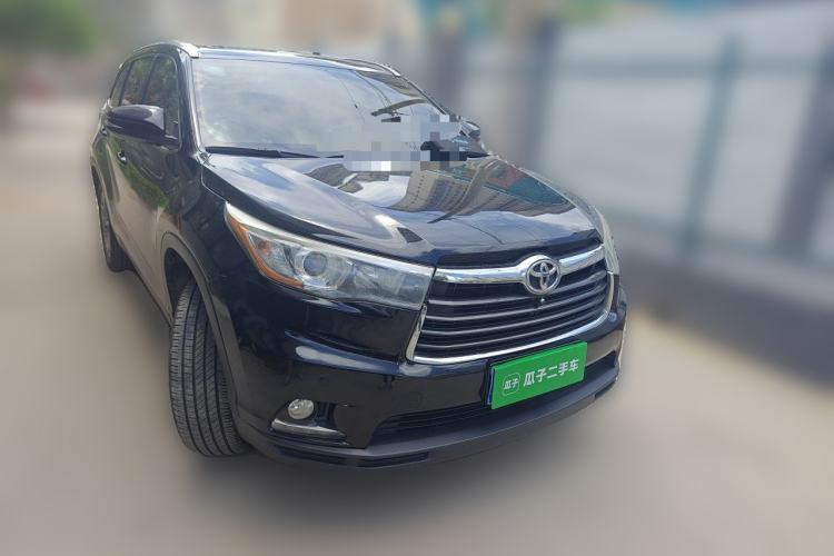 Used Toyota Highlander 2015 2.0T Four-Wheel Drive Luxury Edition 7-Seater Front Right 45 Deg