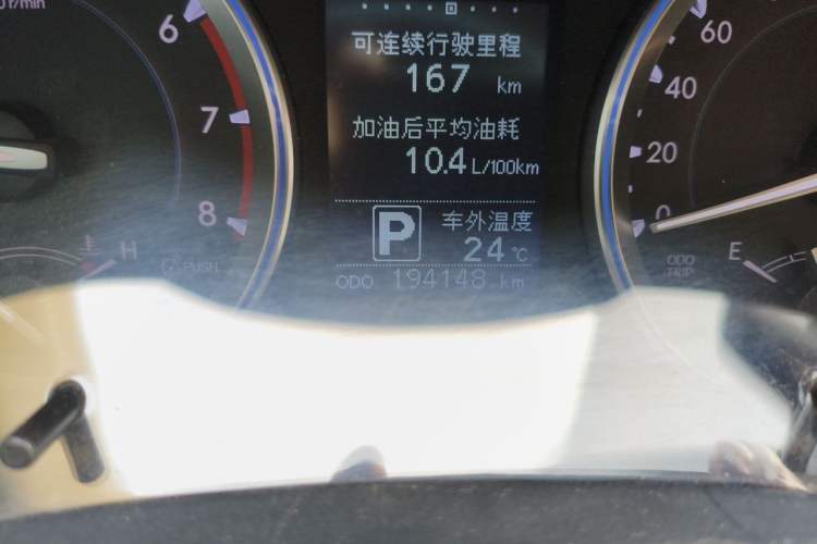 Used Toyota Highlander 2015 2.0T Four-Wheel Drive Elite Edition 7-Seater Odometer Close Up