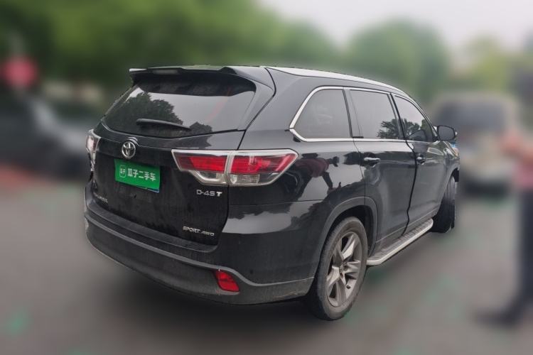 Used Toyota Highlander 2015 2.0T Four-Wheel Drive Luxury Edition 7-Seater Rear Right 45 Deg