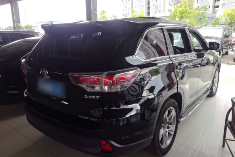 Used Toyota Highlander 2015 2.0T Four-Wheel Drive Luxury Edition 7-Seater Rear Right 45 Deg