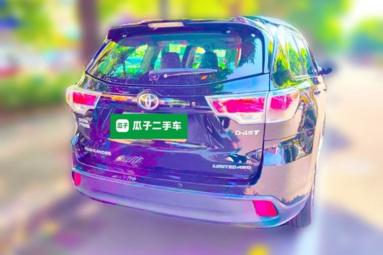 Used Toyota Highlander 2015 2.0T Four-Wheel Drive Ultimate Edition 7-Seater Rear Right 45 Deg