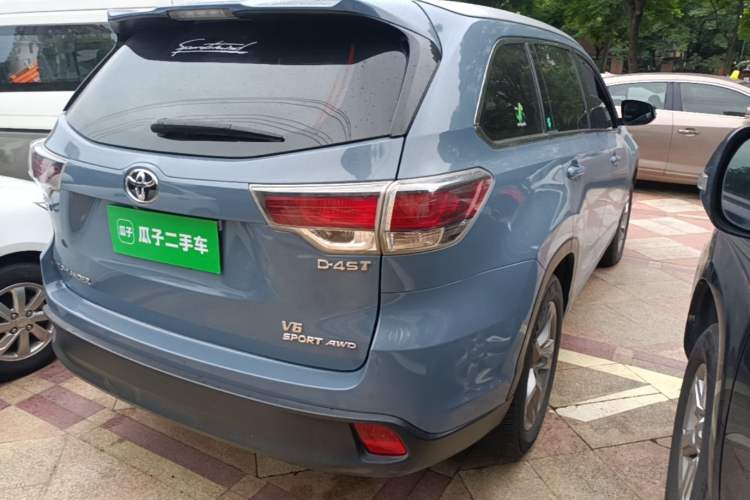 Used Toyota Highlander 2015 2.0T Four-Wheel Drive Luxury Edition 7-Seater Rear Right 45 Deg
