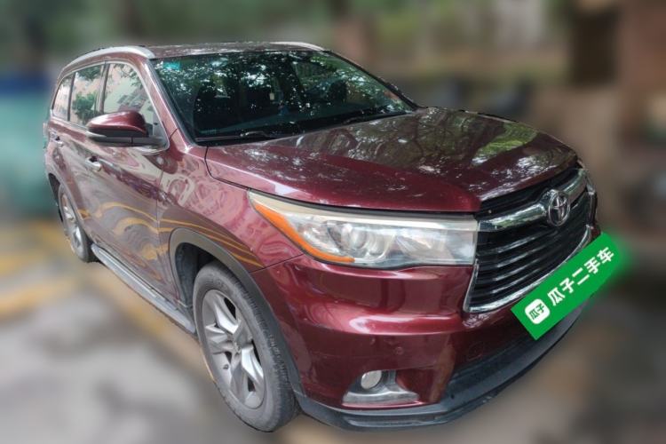 Used Toyota Highlander 2015 2.0T Four-Wheel Drive Luxury Edition 7-Seater Front Right 45 Deg