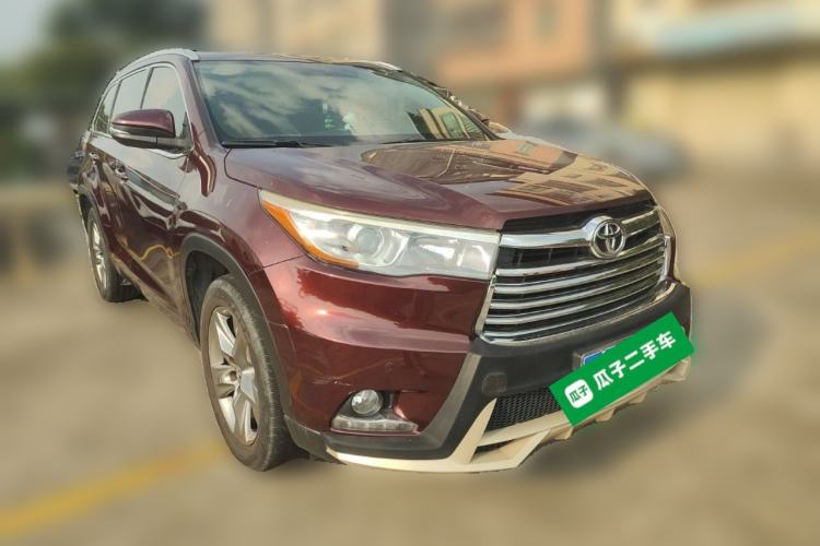 Used Toyota Highlander 2015 2.0T Four-Wheel Drive Luxury Edition 7-Seater Front Right 45 Deg