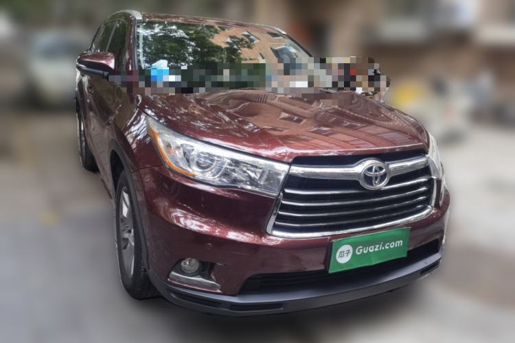 Used Toyota Highlander 2015 2.0T Four-Wheel Drive Luxury Edition 7-Seater Front Right 45 Deg