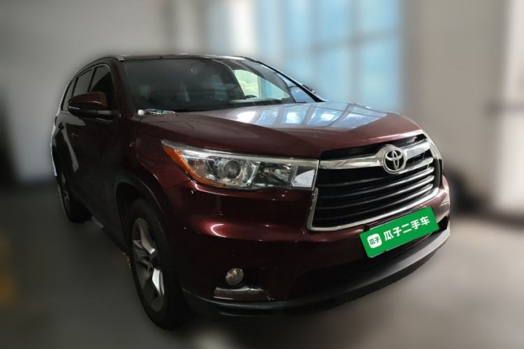 Used Toyota Highlander 2015 2.0T Four-Wheel Drive Luxury Edition 7-Seater Front Right 45 Deg