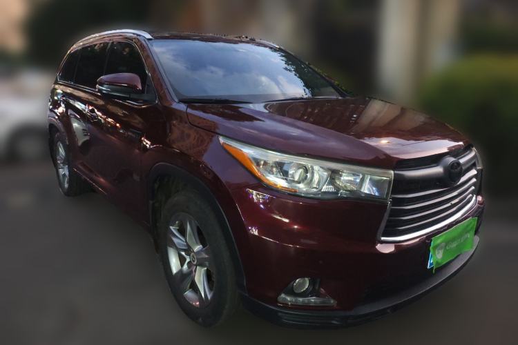 Used Toyota Highlander 2015 2.0T Four-Wheel Drive Luxury Edition 7-Seater Front Right 45 Deg