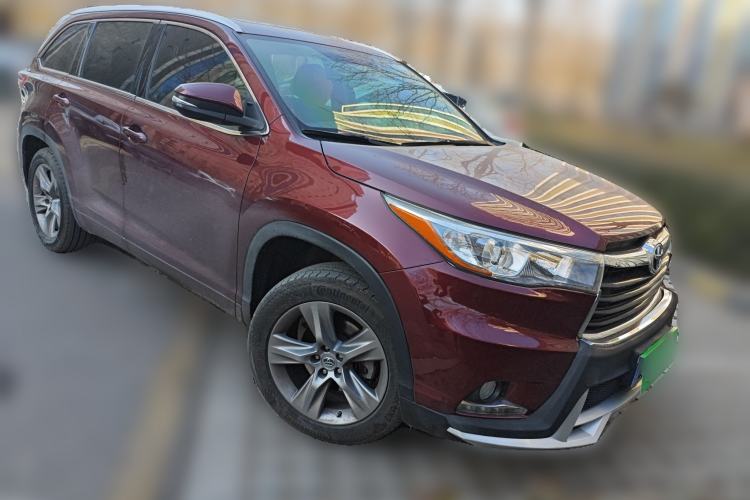 Used Toyota Highlander 2015 2.0T Four-Wheel Drive Luxury Edition 7-Seater Front Right 45 Deg