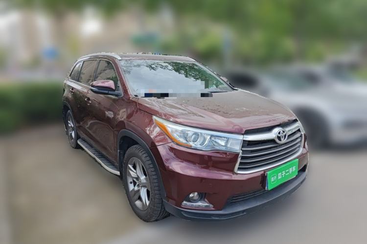 Used Toyota Highlander 2015 2.0T Four-Wheel Drive Luxury Edition 7-Seater Front Right 45 Deg